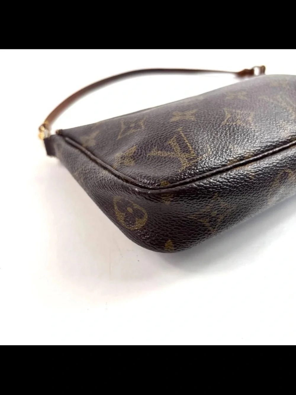 Louis Vuitton Monogram Canvas Shoulder Bag in Brown with Gold Hardware